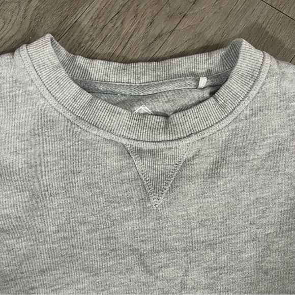 Point Zero Gray Crewneck Sweater Classic Cotton Blend - Picture 3 of 6
